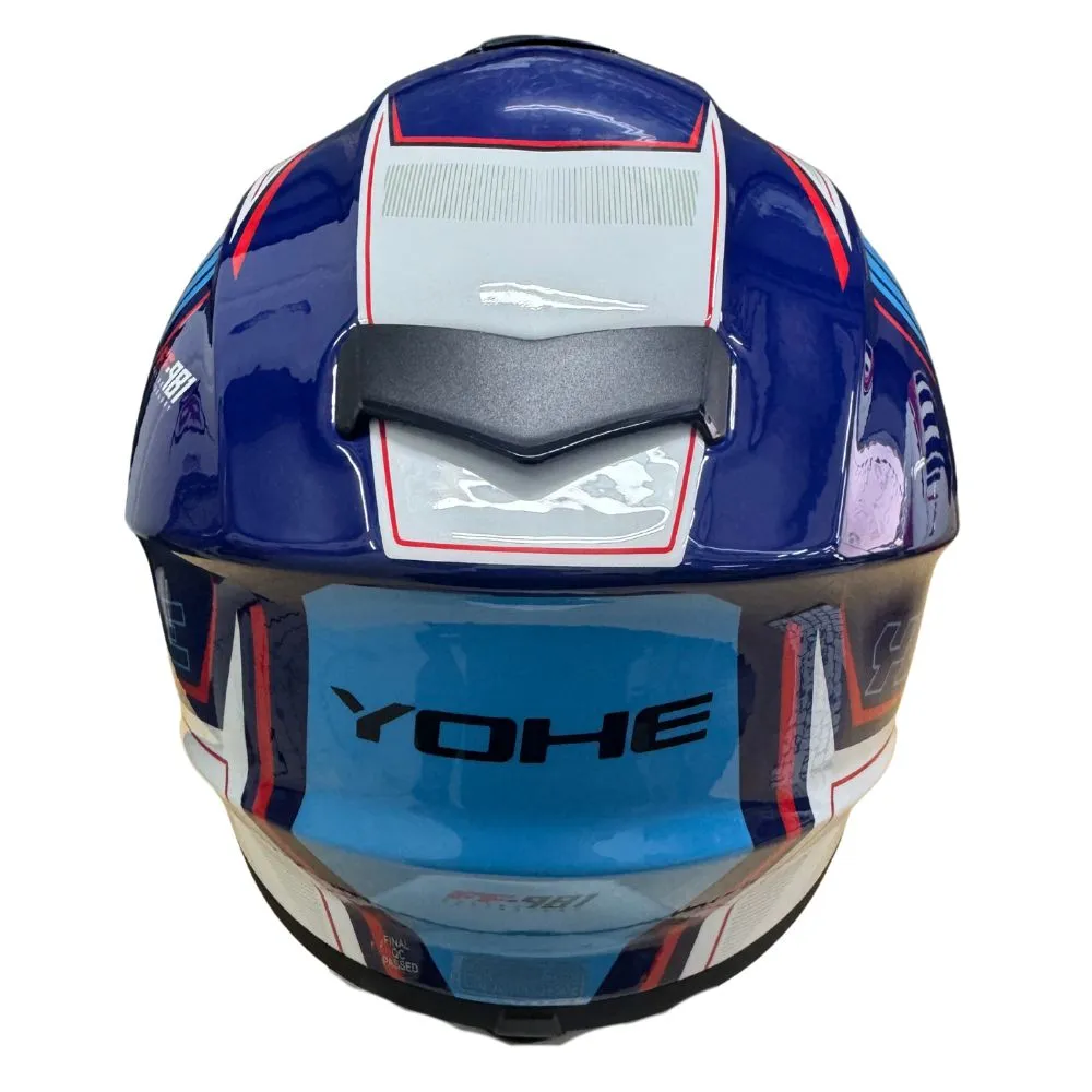 YOHE 981 Shinny White/Blue/Red Gloss Helmet