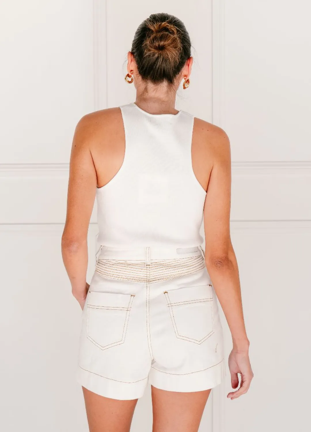 Zali Denim Short White